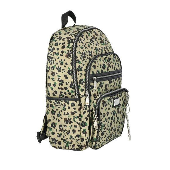 Madden NYC Women's Multi Pocket 17" Dome Backpack, Floral Cheetah, Polyurethane - Picture 3 of 4